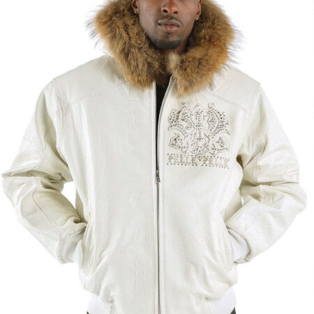 Pelle Pelle Mens Forever Fearless White Jacket
