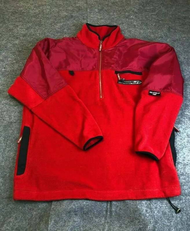 Pelle Pelle Mens Marc Buchanan Fleece Red Jacket