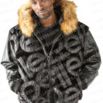 Pelle Pelle Signature Mens Real Black Fur Coat