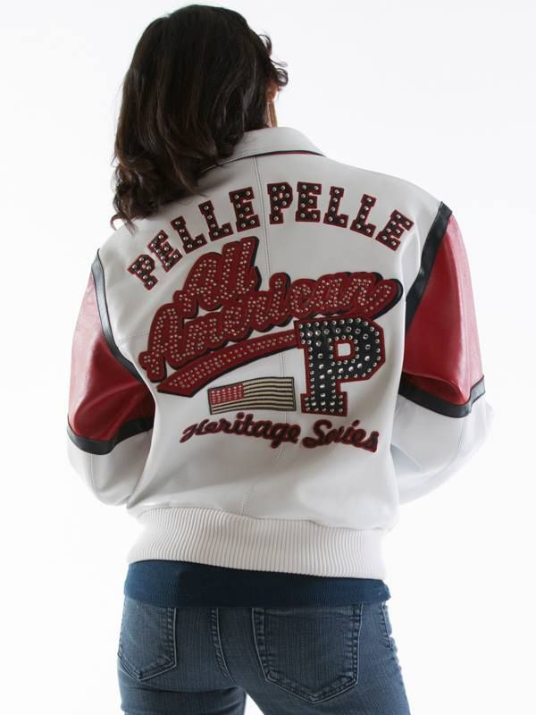 Pelle Pelle Womens All American Heritage Series White Jacket
