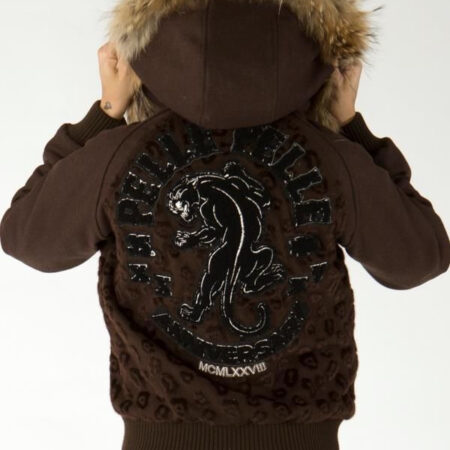 Pelle Pelle Womens Anniversary Brown Fur Jacket