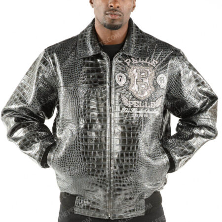 Pelle Pelle Mens Eye On The Prize Black Leather Jacket