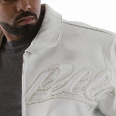 Pelle Pelle Vintage White Leather Mens Jacket