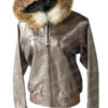 Pelle Pelle Womens Brown Fur Hooded Jacket