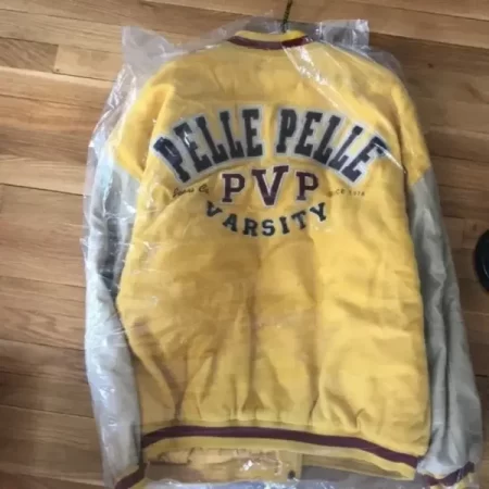 Vintage Pelle Pelle Varsity Yellow Jacket