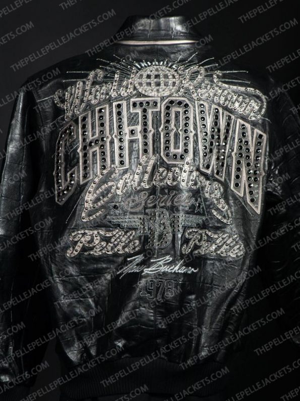 Chi-Town Mens Pelle Pelle Black Leather Jacket