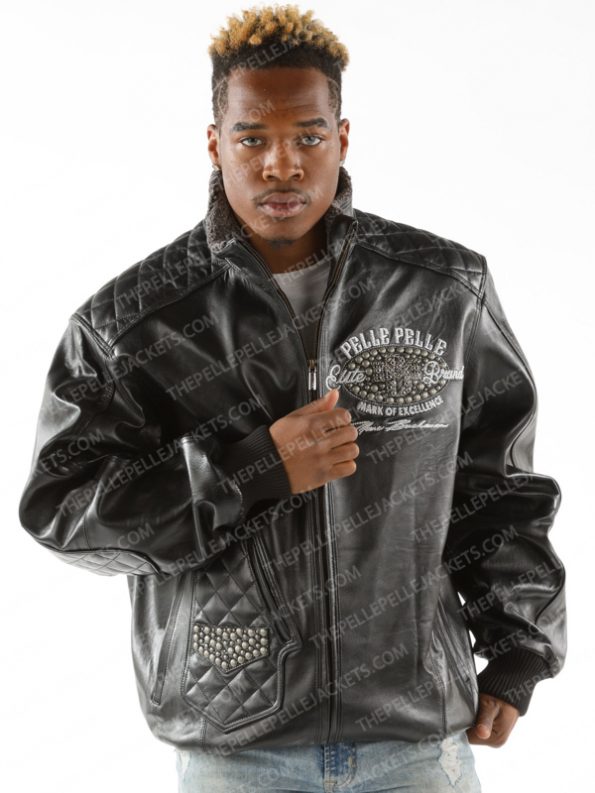 Pelle Pelle Freestyle Elite Brand Black Mens Leather Jacket