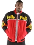 Pelle Pelle Throwback Soda Club Black & Red Wool Jacket