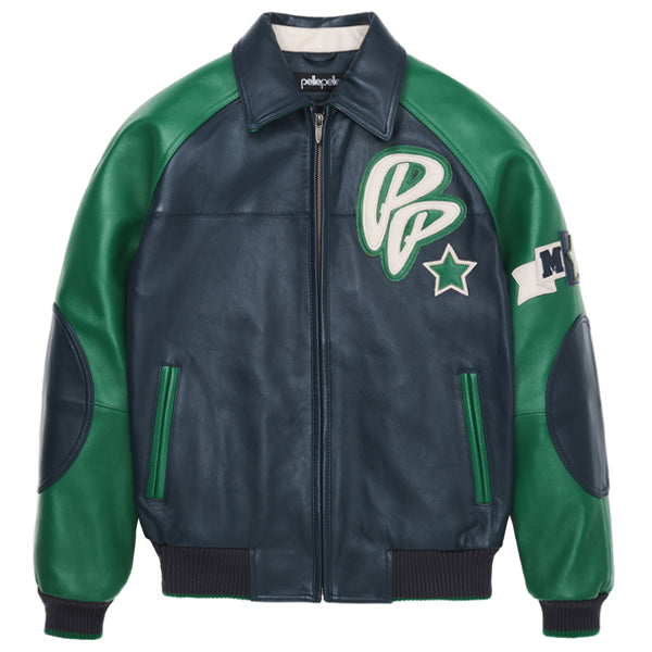 Pelle Pelle Mens Classic Soda Club Plush Green Jacket