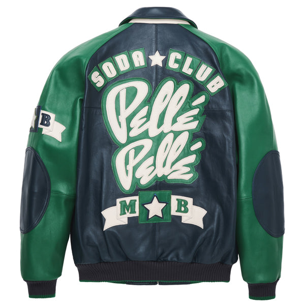 Pelle Pelle Mens Classic Soda Club Plush Green Jacket