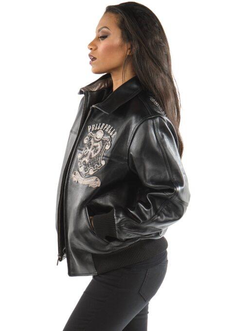 Pelle-Pelle-Ladies-Limited-Edition-Metallic-Black-Leather-Jacket.jpg