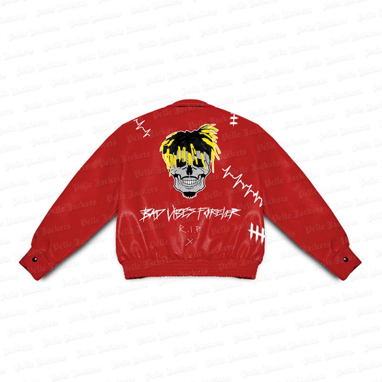 Juice WRLD Legends Never Die Red Varsity Jacket - Pelle Jackets