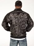 Pelle Pelle Encrusted Varsity Black Luster Jacket