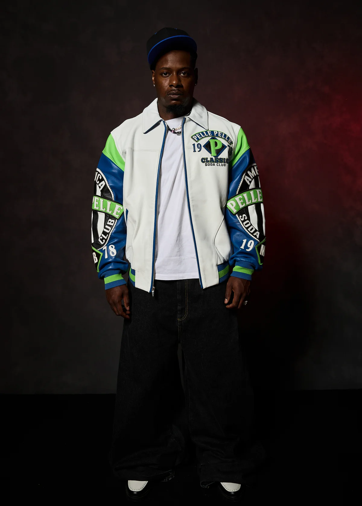 Pelle Pelle American Soda Club White / Royal / Bright Green Jacket