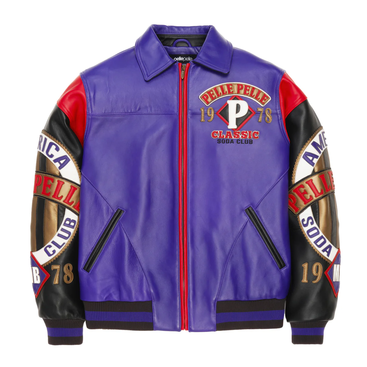Pelle Pelle American Soda Club Purple / Black / Cabernet Jacket