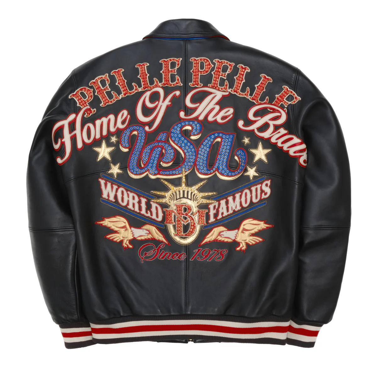 Pelle Pelle Stars And Stripes Black Jacket