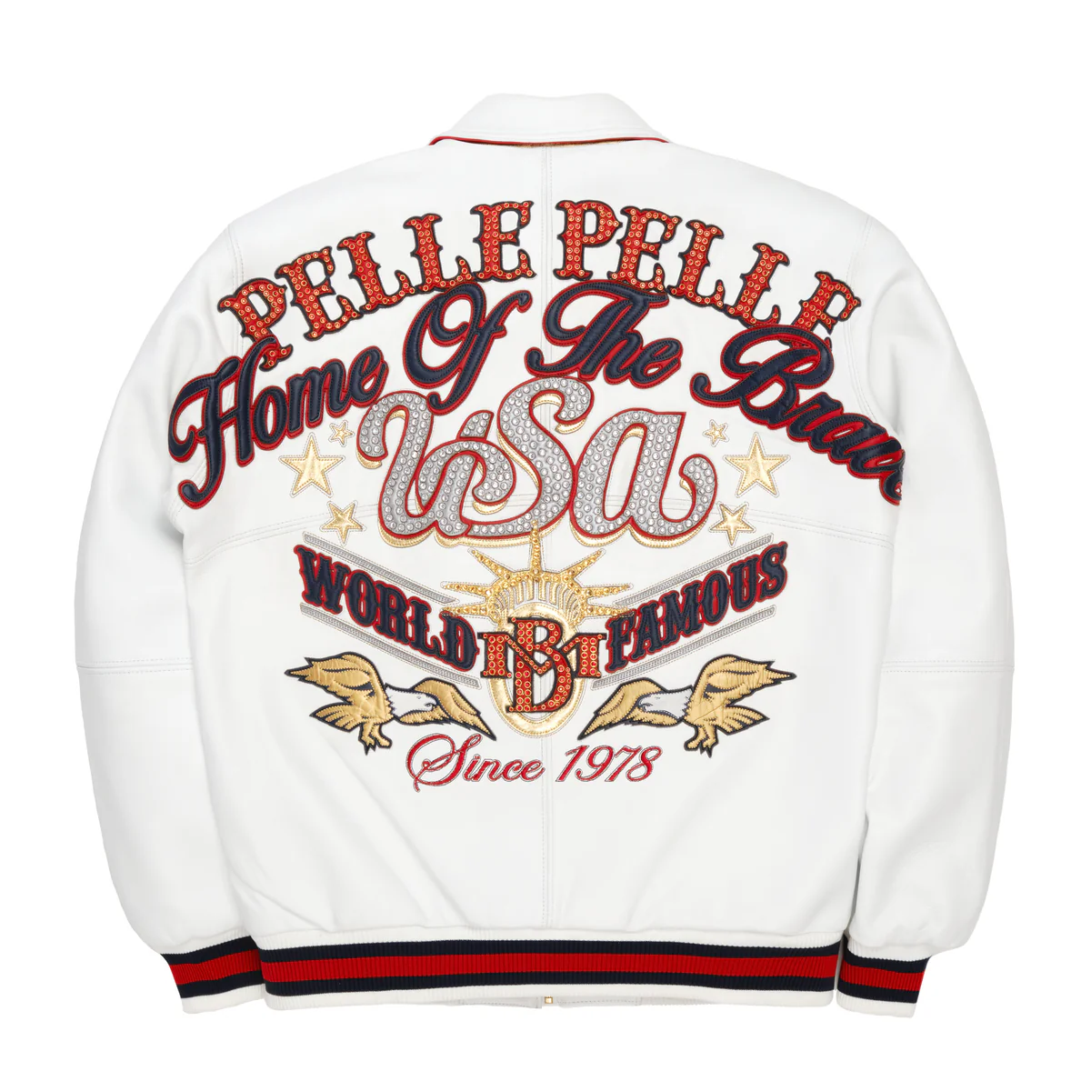 Pelle Pelle Stars And Stripes White Jacket