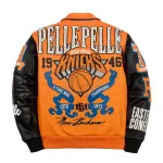 Pelle Pelle x FISLL for the city of knicks Orange jacket
