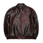 Two Tone Black & Red Pelle Pelle Jacket